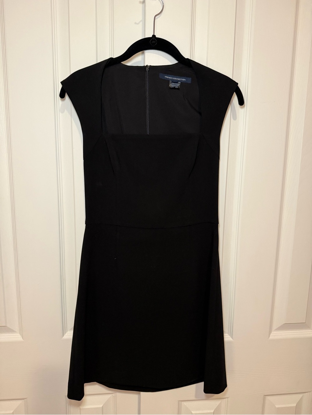 French Connection Black Cap-Sleeve Dress